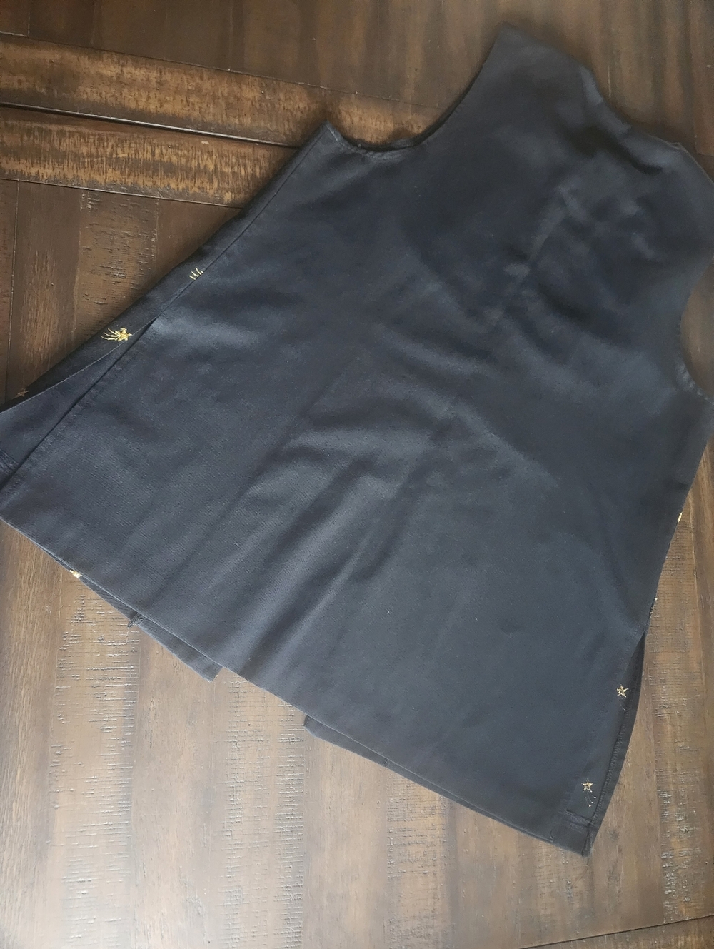 Celestial Black Sleeveless‎ Long Vest With Top Buttondls Sz 14 - Picture 8 of 11